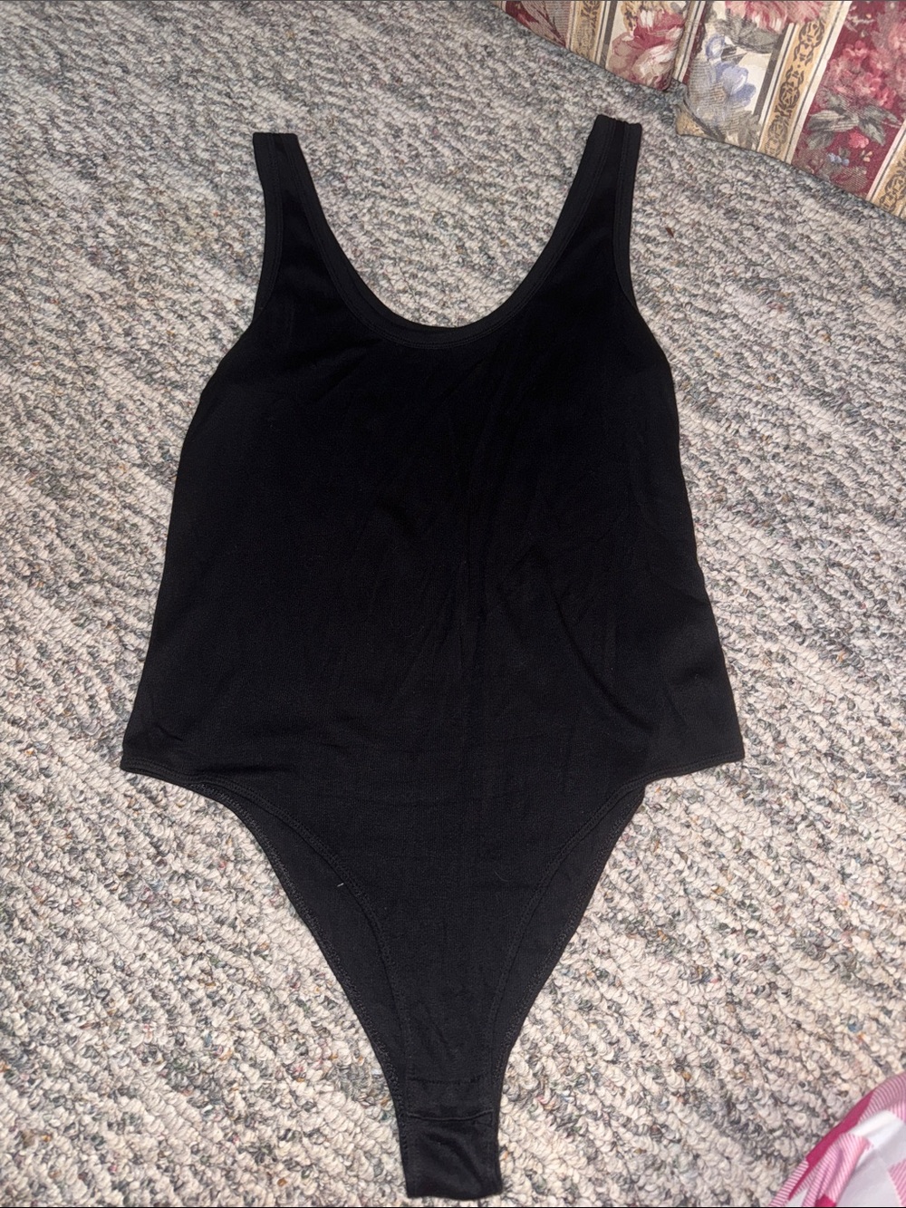 a new day Black Scoop-Neck Women's Bodysuit